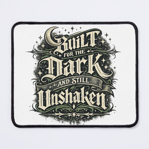 Item preview, Built for the Dark and Still Unshaken Gothic Quote Vintage Typography Art designed and sold by inkoutninja.