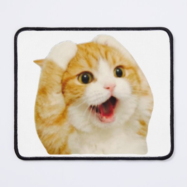 Item preview, Funny Screaming Cat Shocked Meme designed and sold by TeeStyle.mr.