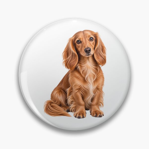 Item preview, Long haired dachshund mini Dog designed and sold by BackgroundND.