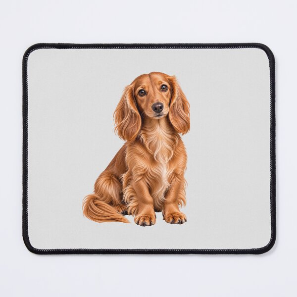 Item preview, Long haired dachshund mini Dog designed and sold by BackgroundND.