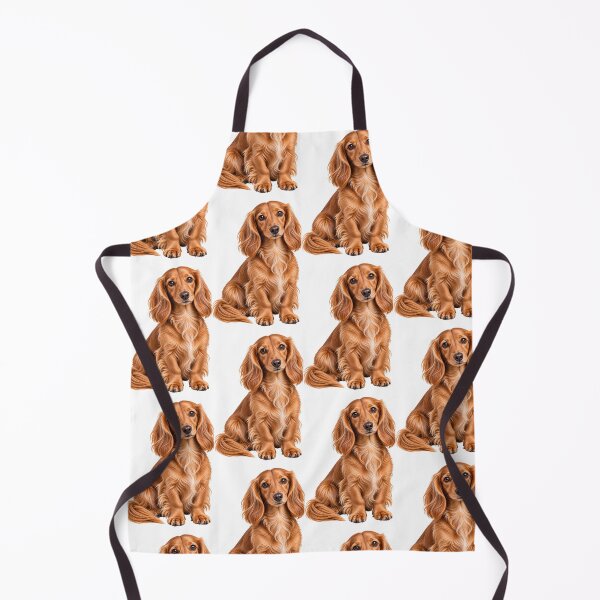 Item preview, Long haired dachshund mini Dog designed and sold by BackgroundND.