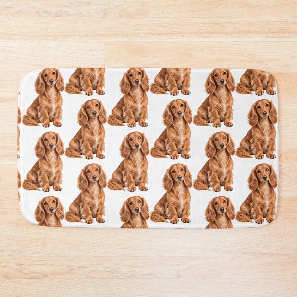 Item preview, Long haired dachshund mini Dog designed and sold by BackgroundND.
