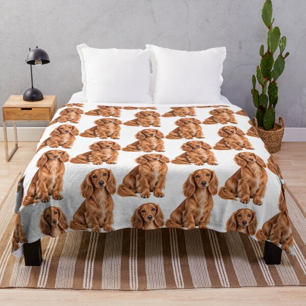 Item preview, Long haired dachshund mini Dog designed and sold by BackgroundND.