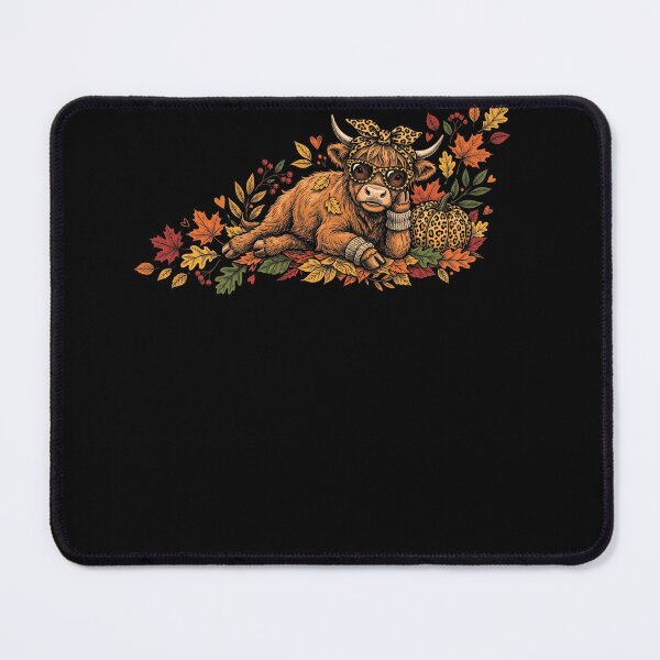 Item preview, Cute Highland Cow in Fall Leaves Autumn Cowgirl Pumpkin Harvest designed and sold by ArcaneArtistry.