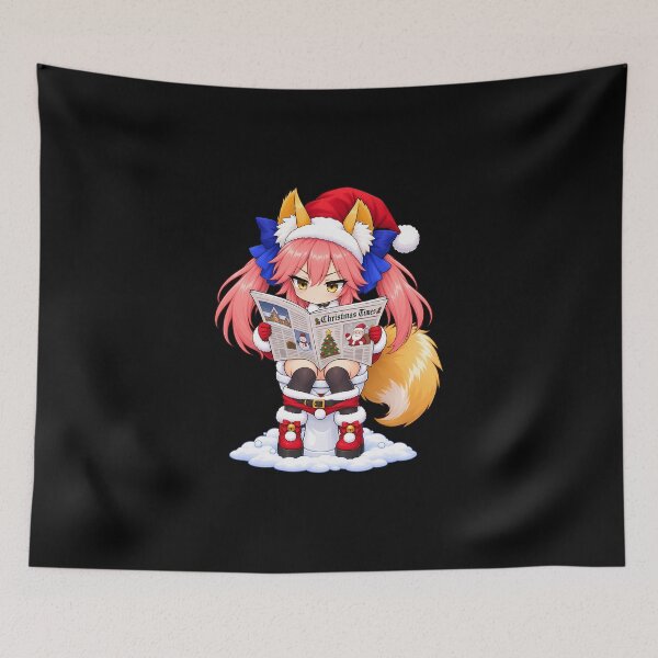 Item preview, Tamamo No Mae Fate Grand Order Christmas Newspaper Humor designed and sold by SolenneAzur.