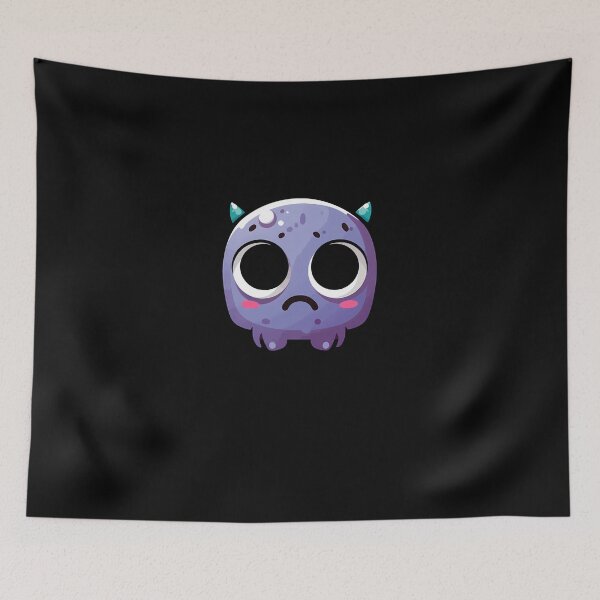 Item preview, Cute Purple Monster Sad designed and sold by cas5i2di.