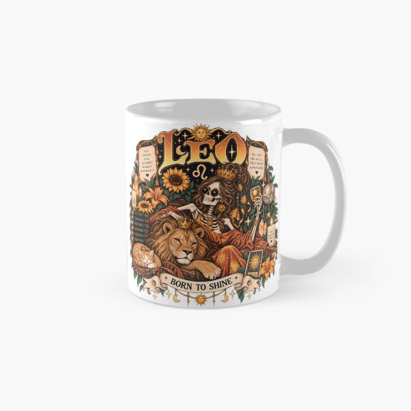 Item preview, Leo Zodiac Skeleton – Born to Shine Celestial Astrology Art designed and sold by NinthLantern.