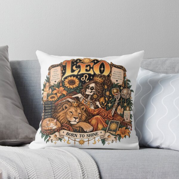 Item preview, Leo Zodiac Skeleton – Born to Shine Celestial Astrology Art designed and sold by NinthLantern.