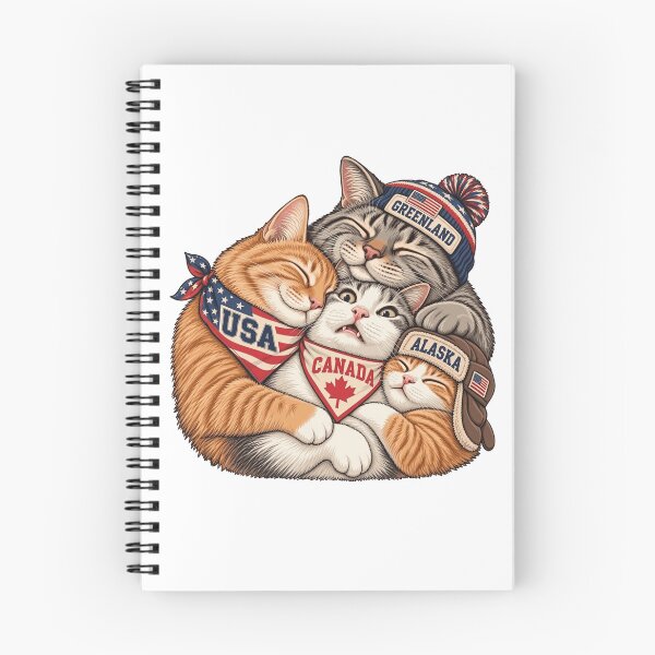 Item preview, USA Canada Greenland Alaska Cat Friendship designed and sold by art-jendi.