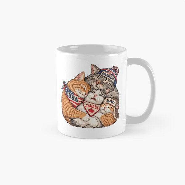 Item preview, USA Canada Greenland Alaska Cat Friendship designed and sold by art-jendi.