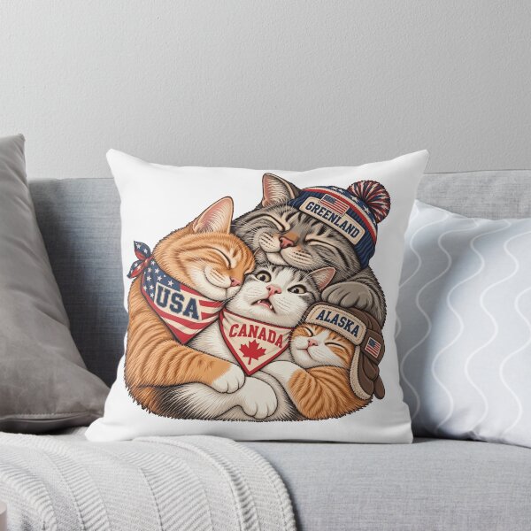 Item preview, USA Canada Greenland Alaska Cat Friendship designed and sold by art-jendi.