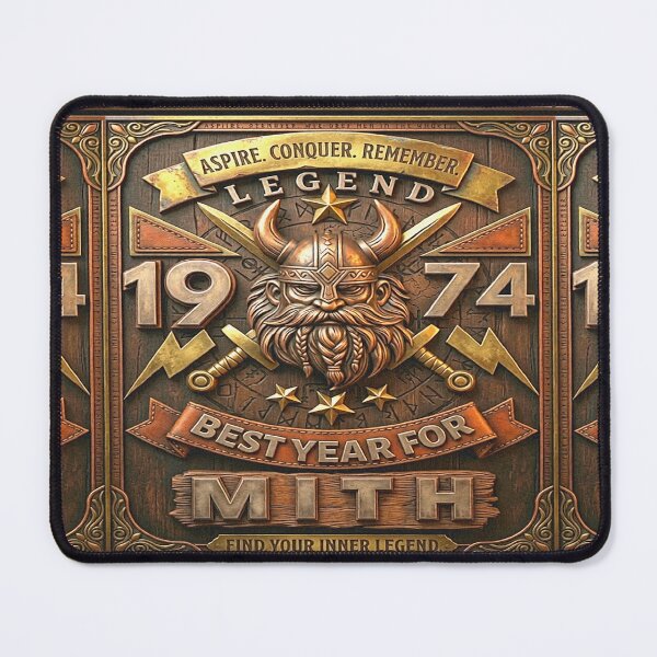 Item preview, Medieval Valhalla Vintage Birthday 1974 Metalcut of Epic Viking Legend. | ASPIRE CONQUER REMEMBER - LEGEND - BEST YEAR FOR MITH. designed and sold by Giulivo Store Graphic.