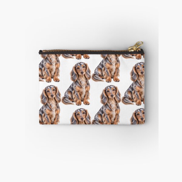 Item preview, Long haired dachshund mini Dog designed and sold by BackgroundND.