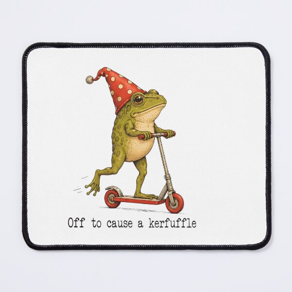 Item preview, Funny Frog Off To Cause A Kerfuffle Cute Frog Scooter Humor designed and sold by WilfRedokry-21.