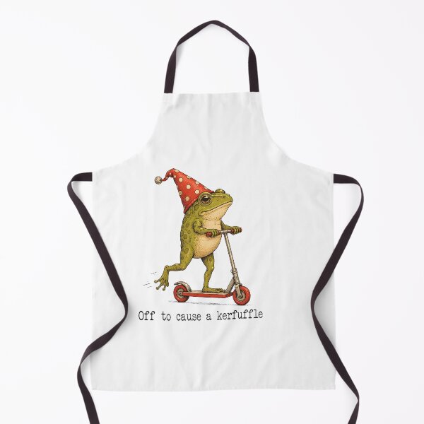 Item preview, Funny Frog Off To Cause A Kerfuffle Cute Frog Scooter Humor designed and sold by WilfRedokry-21.