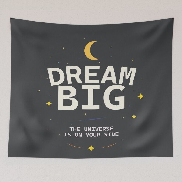 Item preview, Dream Big Motivational Moon and Stars Inspirational Quote designed and sold by Mdjahirulsk.