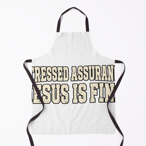 Item preview, Stressed Assurance Jesus is Fine Vintage Text Funny Church Shirt designed and sold by GloryandFame.