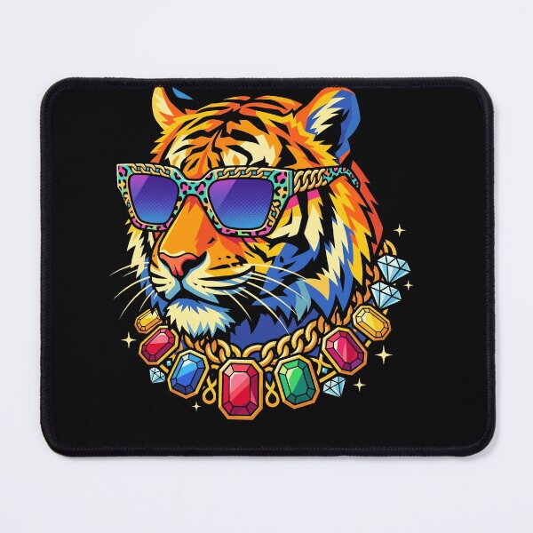 Item preview, Luxury Tiger With Sunglasses Bling Chain Retro Streetwear Animal Design designed and sold by ArcaneArtistry.