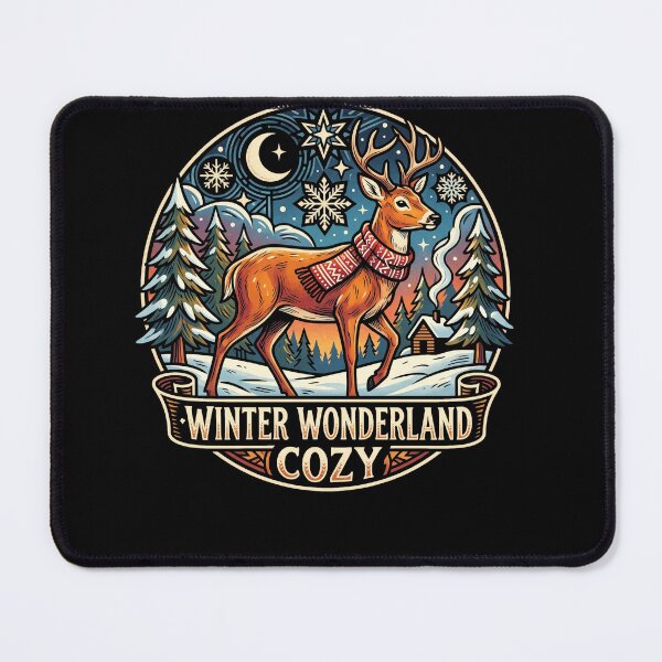 Item preview, Cozy Winter Woodland Deer Wonderland Christmas Forest Design designed and sold by ArcaneArtistry.