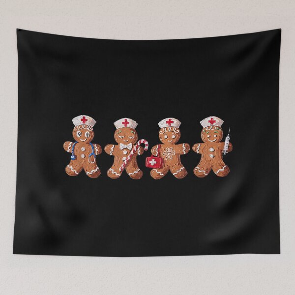 Item preview, Christmas Gingerbread Nurse Healthcare Worker RN ER Nursing designed and sold by SuziLope.
