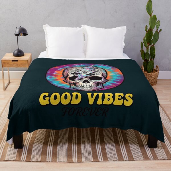 Item preview, Good Vibes Forever Tie Dye Skull designed and sold by KerfsUp.