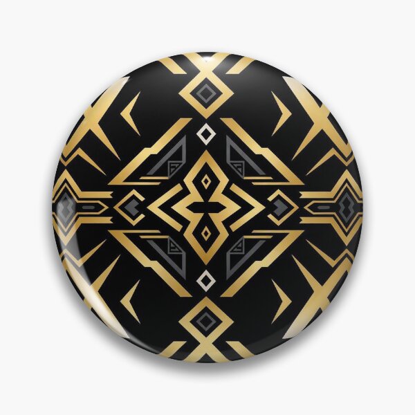Item preview, Black & Gold Tribal Geometry Pattern designed and sold by DragonsWay.
