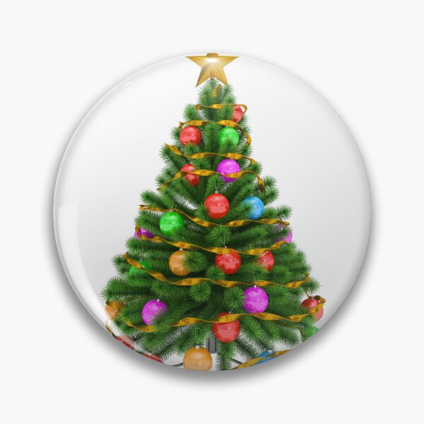 Item preview, Colorful Decorated Christmas Tree with Gold Star designed and sold by Lorets-Designs.