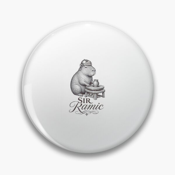 Item preview, Sir Ramic Funny Capybara Potter Ceramics Pottery Art Knight Pun designed and sold by kiralynstration.