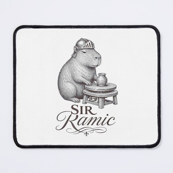 Item preview, Sir Ramic Funny Capybara Potter Ceramics Pottery Art Knight Pun designed and sold by kiralynstration.