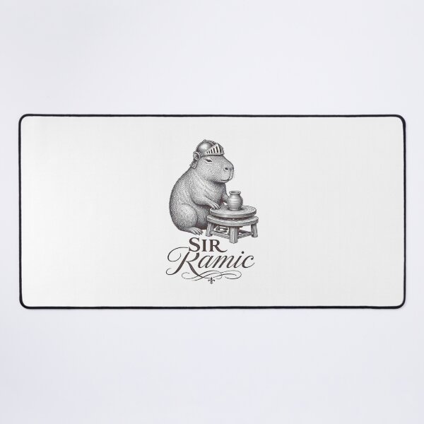 Item preview, Sir Ramic Funny Capybara Potter Ceramics Pottery Art Knight Pun designed and sold by kiralynstration.