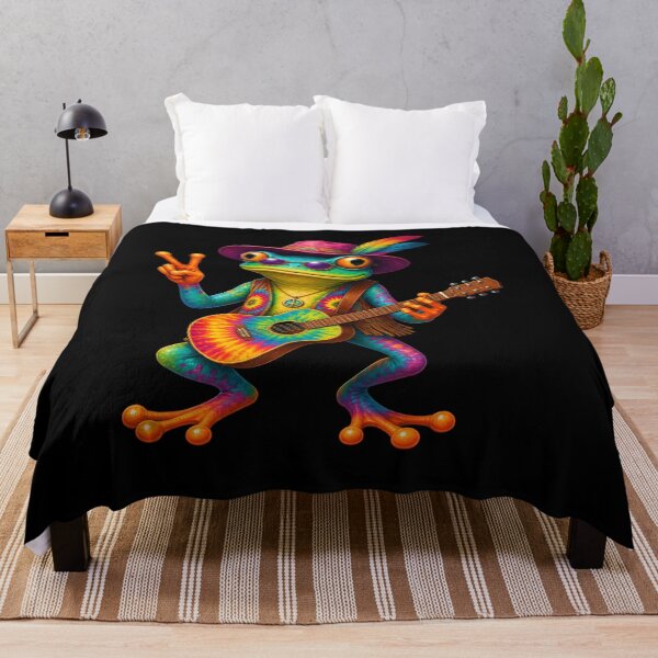 Item preview, Hippie Frog Playing Guitar Groovy Music Peace Frog designed and sold by WilfRedokry-21.