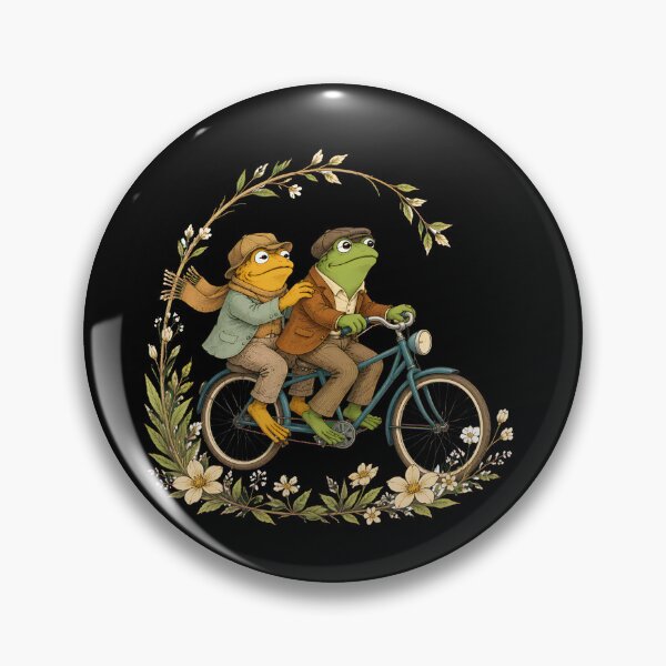 Item preview, Cute Frog Couple Riding Bicycle Vintage Romantic Frog Lovers designed and sold by WilfRedokry-21.