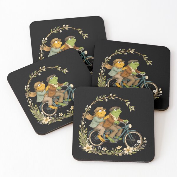 Item preview, Cute Frog Couple Riding Bicycle Vintage Romantic Frog Lovers designed and sold by WilfRedokry-21.