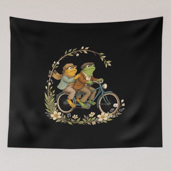 Item preview, Cute Frog Couple Riding Bicycle Vintage Romantic Frog Lovers designed and sold by WilfRedokry-21.