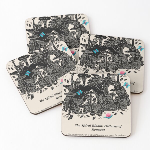 Item preview, Mushroom Butterfly Forest Art | Gothic Cottagecore Print designed and sold by QuaintInkCo.