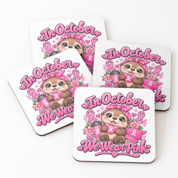 Item preview, Cute Otter Warrior Breast Cancer Design designed and sold by QuiteOrbit.