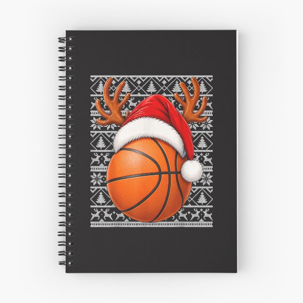 Item preview, Basketball Ugly Christmas Sweater Santa Hat Reindeer Antlers designed and sold by kiralynstration.