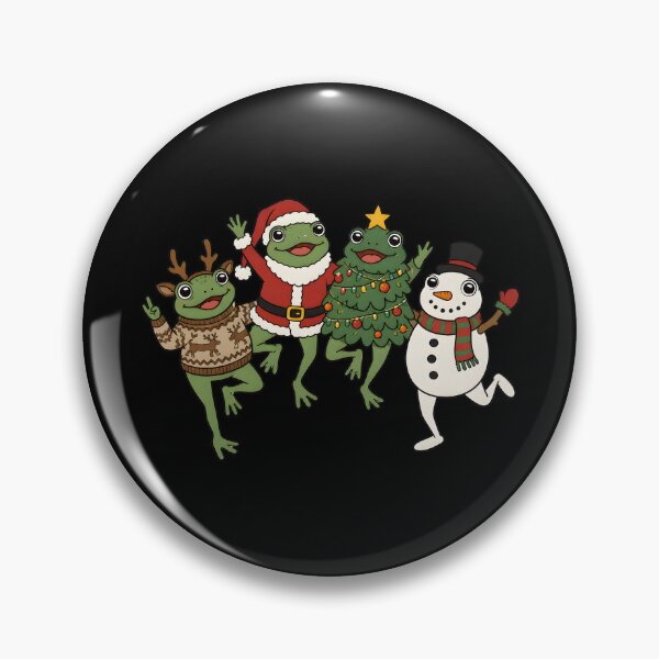 Artikelvorschau, Lustige Weihnachtsfrösche, Weihnachtsmann, Rentier, Weihnachtsbaum, Schneemann, Feiertage entworfen und verkauft von WilfRedokry-21.