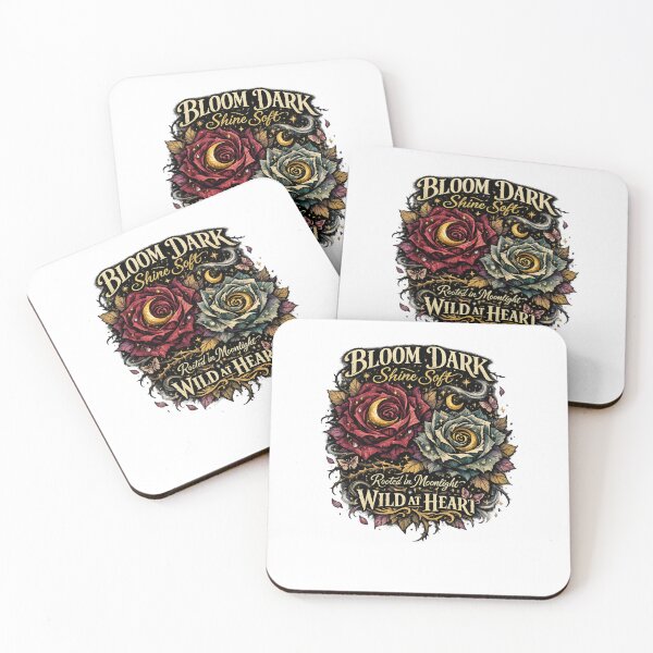 Item preview, Bloom Dark Shine Soft Wild at Heart Gothic Roses Moonlight Floral Art designed and sold by inkoutninja.