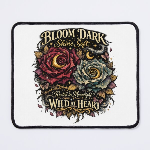 Item preview, Bloom Dark Shine Soft Wild at Heart Gothic Roses Moonlight Floral Art designed and sold by inkoutninja.