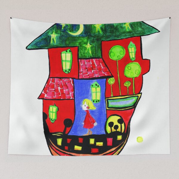 Item preview, Little Girl Walking Under Starry Roof designed and sold by pon-pon-55.