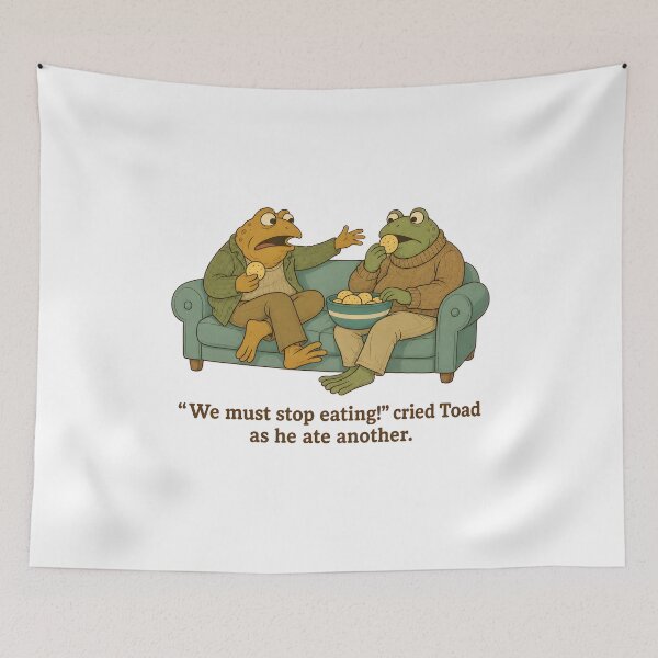 Item preview, Funny Frog Eating Cookies Humor We Must Stop Eating Cute Frog Lovers designed and sold by WilfRedokry-21.