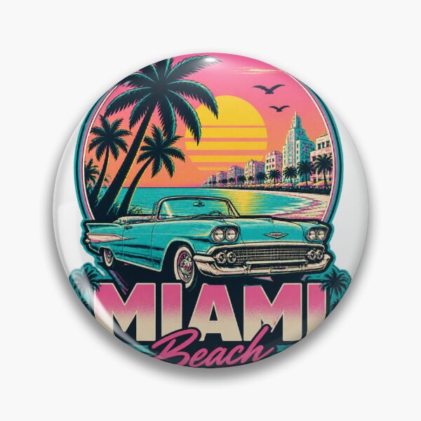 Item preview, Retro Miami Beach Vintage Style Design for Men and Women designed and sold by Pokenus.