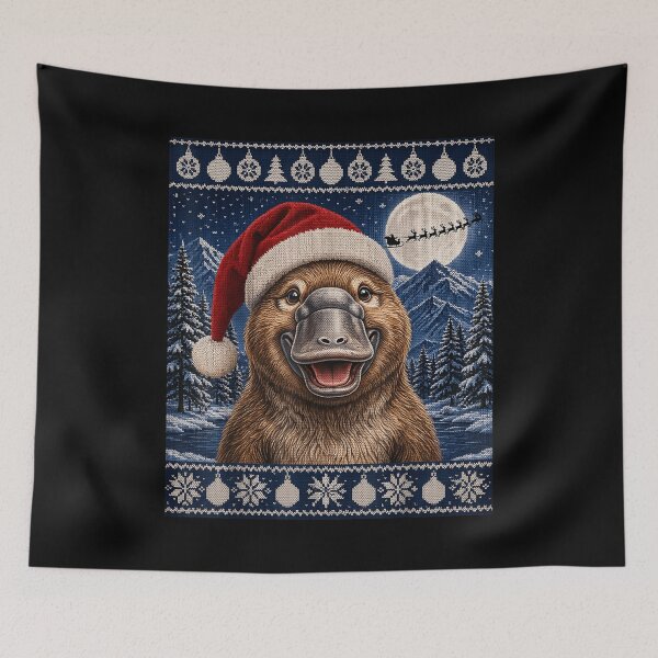 Item preview, Platypus Santa Ugly Christmas designed and sold by RenettaFunky.