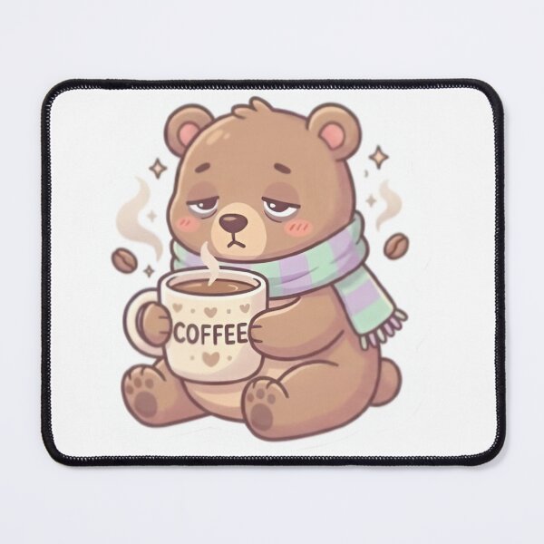 Item preview, Cozy Coffee Bear Cute Winter Bear Sticker designed and sold by Shree shyam khatu ji.