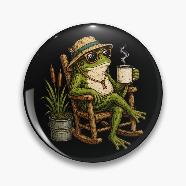 Item preview, Funny Frog Coffee Lover Relaxing Frog With Coffee designed and sold by WilfRedokry-21.