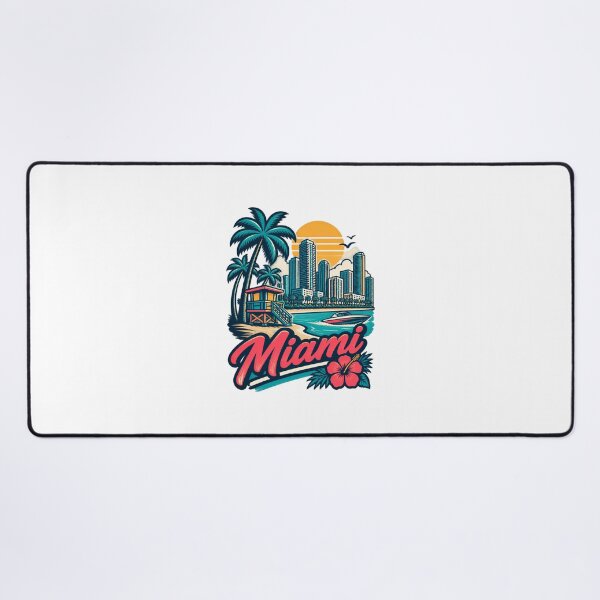 Item preview, Miami Florida USA Minimalist Line Art Skyline Poster Design designed and sold by Pokenus.