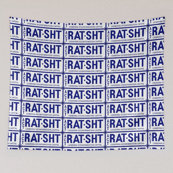 Item preview, ACT, CANBERRA - RAT SHT, DISINFORMATION - NOVELTY SIGN - POLITICAL HUMOUR  designed and sold by AASparksDesigns.