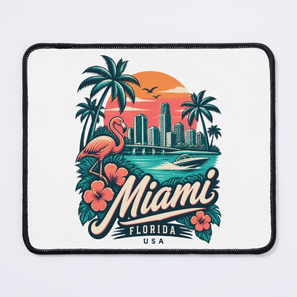 Item preview, Miami Florida USA Minimalist Line Art Skyline Poster Wall Decor designed and sold by Pokenus.