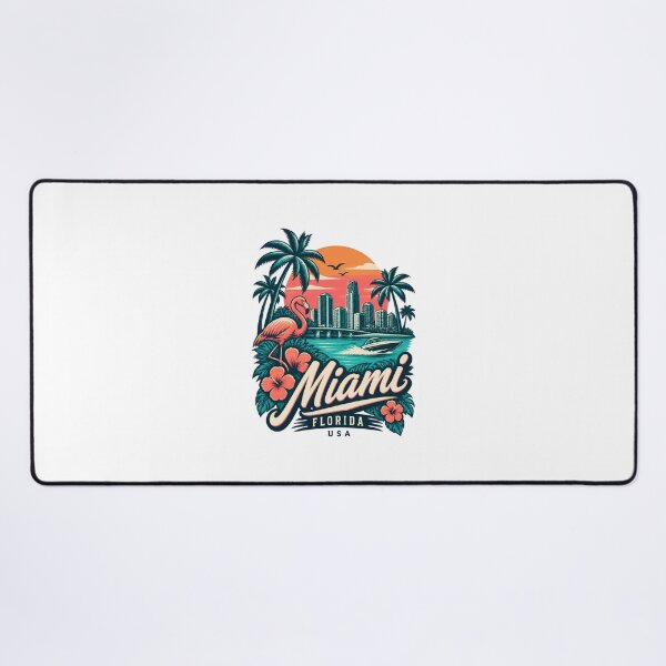 Item preview, Miami Florida USA Minimalist Line Art Skyline Poster Wall Decor designed and sold by Pokenus.